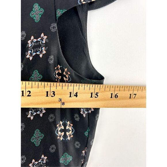 J. Crew J Crew Silk Cap Sleeve Dress in Mirrored Floral - Size 2 - Black Multi - Picture 6 of 9